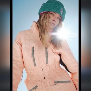 Free People Movement All Prepped Ski Jacket Wintermelon peach , xl $428 NWOT